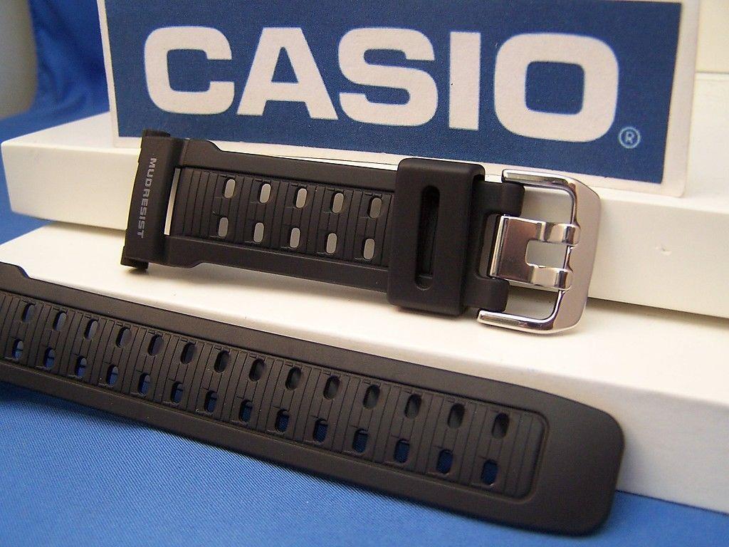 Casio watchband GW-9000 Mudman Mud Resist Black Resin G-Shock Watchband -
