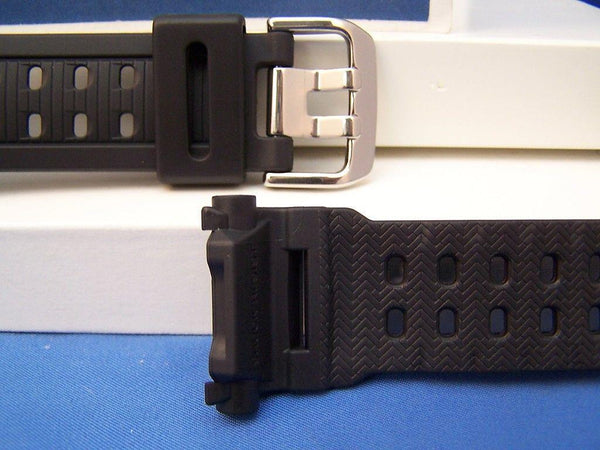 Casio watchband GW-9000 Mudman Mud Resist Black Resin G-Shock Watchband -