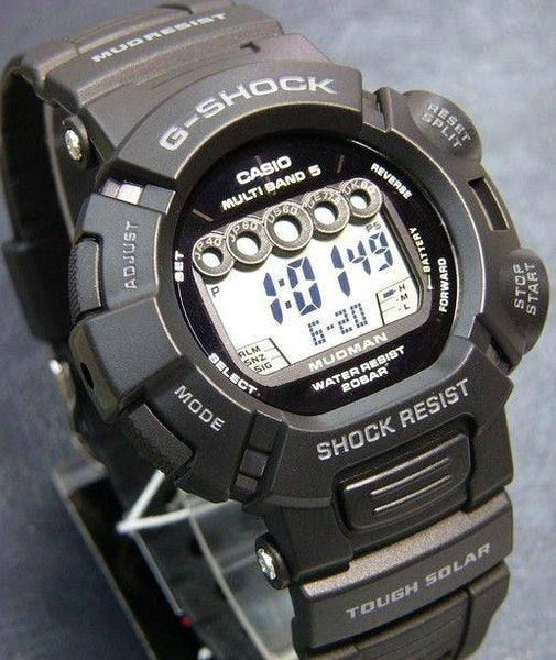 Casio watchband GW-9000 Mudman Mud Resist Black Resin G-Shock Watchband -
