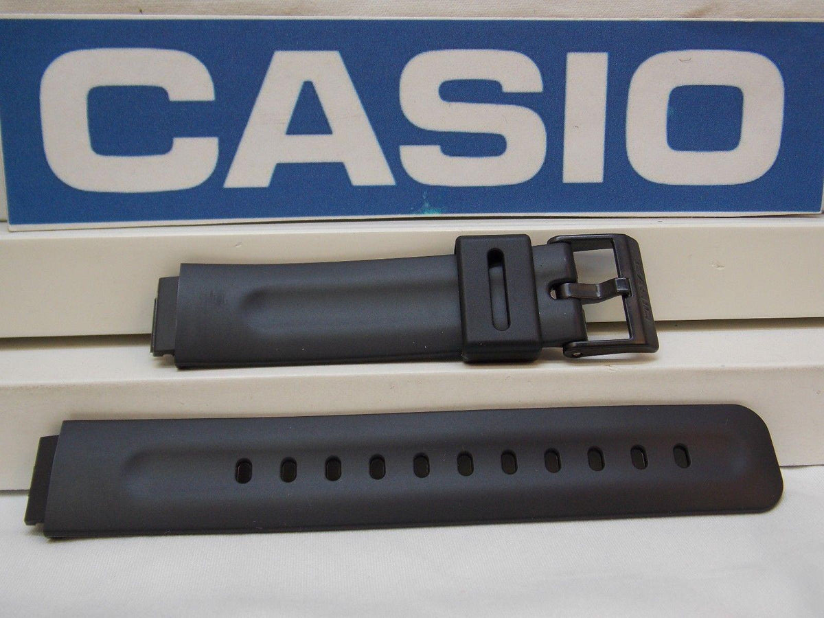 Casio Watchband MW-33. Black Resin Watchband/Strap Factory Original
