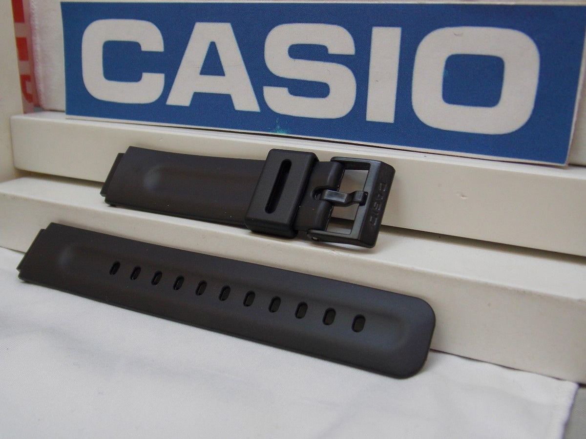 Casio Watchband MW-33. Black Resin Watchband/Strap Factory Original