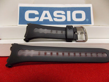 Casio Watchband BG-163 Black and Clear Baby G Original Resin Strap