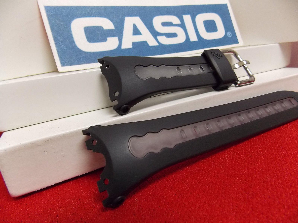 Casio Watchband BG-163 Black and Clear Baby G Original Resin Strap