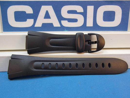 Casio Watchband W-42, W-43 Illuminator Black Resin Strap/Watchband