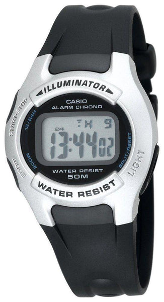 Casio watchband W-42, W-43 Illuminator Black Resin /Watchband