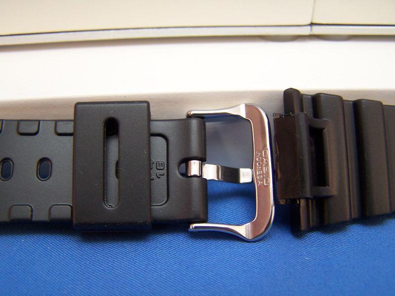 Casio Watchband DW-5600E G-Shock Original 16mm Black Resin Strap Watchband