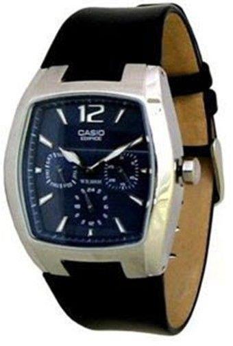 Casio Watchband EF-306 L Edifice. Black Leather Strap Includes Spring Bars