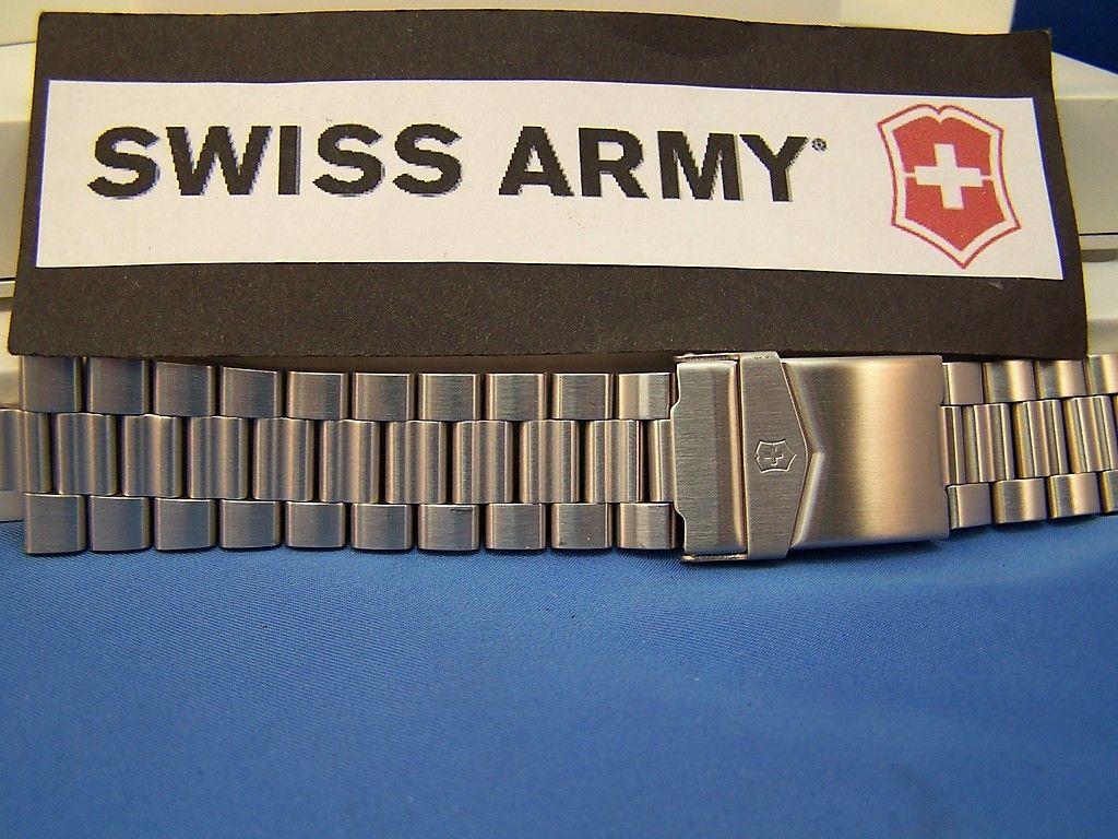 Swiss Army watchband Summit XLT Ratchet. All Steel Bracelet w/ 9mm Attach Link