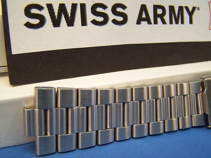 Swiss Army watchband Summit XLT Ratchet. All Steel Bracelet w/ 9mm Attach Link