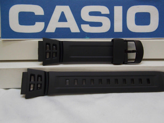 Casio Watchband AQ-S800 Black Resin Strap Watchband for Tough Solar 5 Alarm