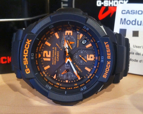 Casio watchband GW-3000 B-2 blue Rubber  Multi Band 5 G-Shock Tough Solar