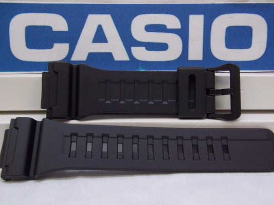 Casio Watchband AQ-S810 & W-735 Black Rubber Strap for Tough Solar Illuminator