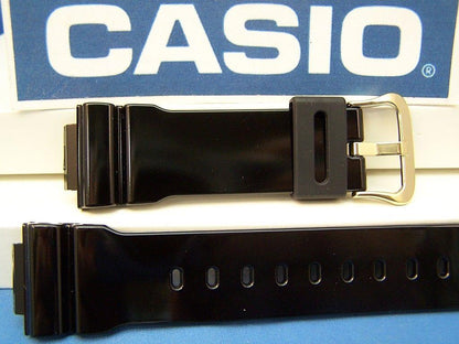 Casio Watchband DW-6900 CB-1 Shiny Black G-Shock Watchband Gold Tone Bckl