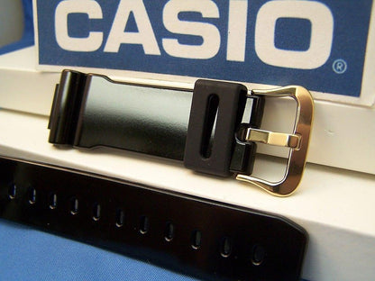 Casio Watchband DW-6900 CB-1 Shiny Black G-Shock Watchband Gold Tone Bckl