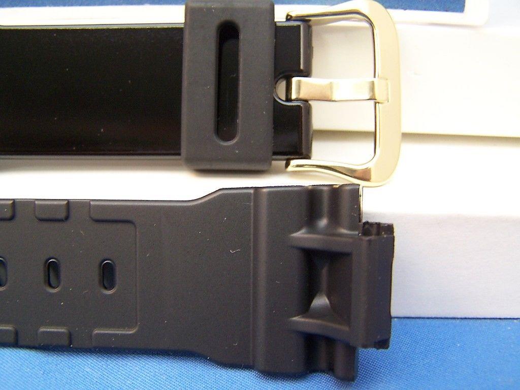 Casio Watchband DW-6900 CB-1 Shiny Black G-Shock Watchband Gold Tone Bckl