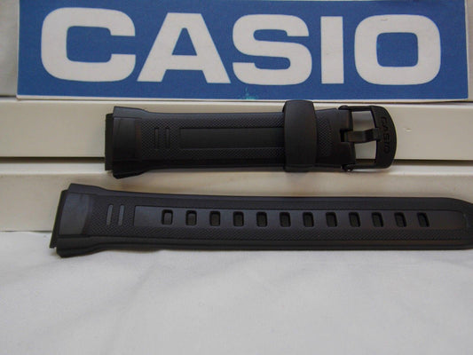 Casio Watchband W-212 Black Resin Watchband / Strap For Casio 5 Alarm Watch