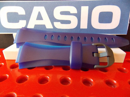 Casio Watchband W-733 H-1C Two Tone blue Resin Illuminator Watchband