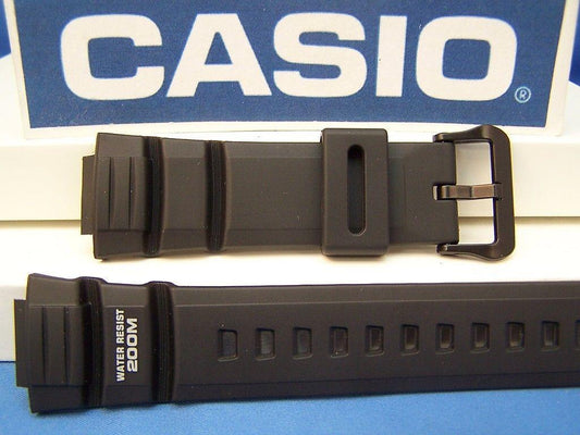 Casio Watchband WV-200 A, AE-2000 W. Waveceptor Illuminator Black Rubber Strap