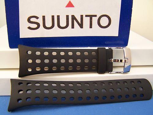 Suunto watchband M5. Man's Black Resin. w/Attach Pins. Watchband.