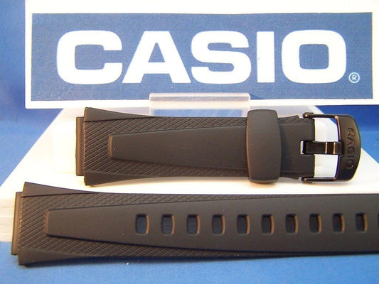 Casio Watchband W-752, W-755, W-753. Casio Lap Memory 50 Black Resin Strap