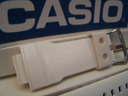 Casio Watchband AW-591 SC-7 Shiny White Resin Strap For Digital Analog G-Shock