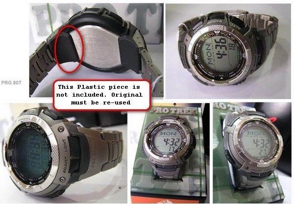 Casio watchband PRG-80T Titanium Bracelet Pro Trek Triple Sensor