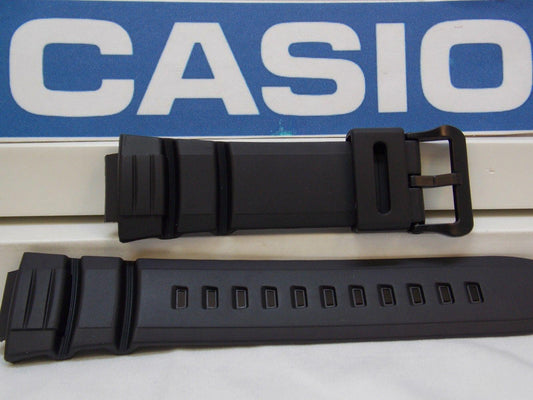 Casio Watchband WS-220,W-S220,HDDS-100,MCW-100 Black Resin Watchband / Strap.