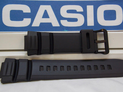 Casio Watchband WS-220,W-S220,HDDS-100,MCW-100 Black Resin Watchband / Strap.