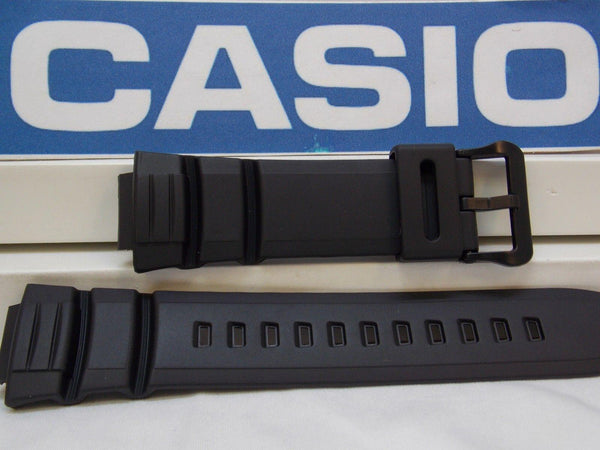 Casio Watchband WS-220,W-S220,HDDS-100,MCW-100 Black Resin Watchband / Strap.