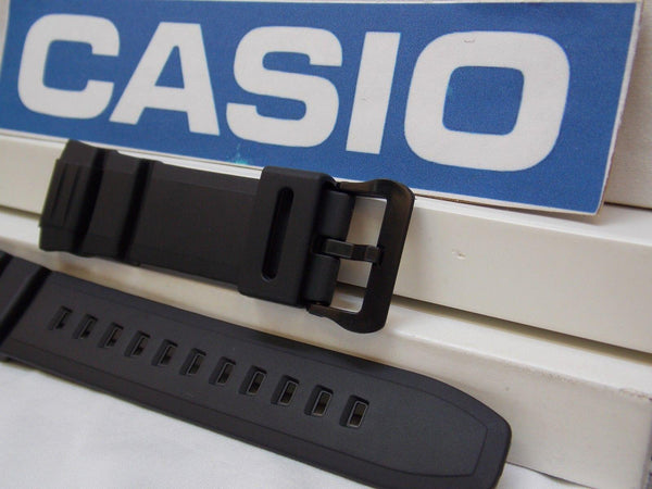 Casio Watchband WS-220,W-S220,HDDS-100,MCW-100 Black Resin Watchband / Strap.