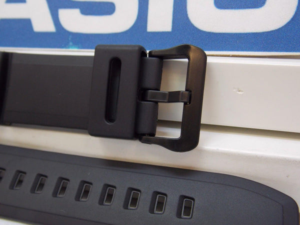 Casio Watchband WS-220,W-S220,HDDS-100,MCW-100 Black Resin Watchband / Strap.