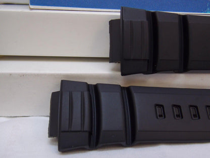 Casio Watchband WS-220,W-S220,HDDS-100,MCW-100 Black Resin Watchband / Strap.
