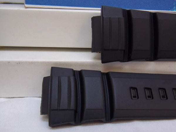 Casio Watchband WS-220,W-S220,HDDS-100,MCW-100 Black Resin Watchband / Strap.