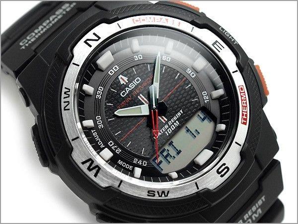 Casio watchband SGW-500. Black Resin  for Compass Thermometer Twin Sensor
