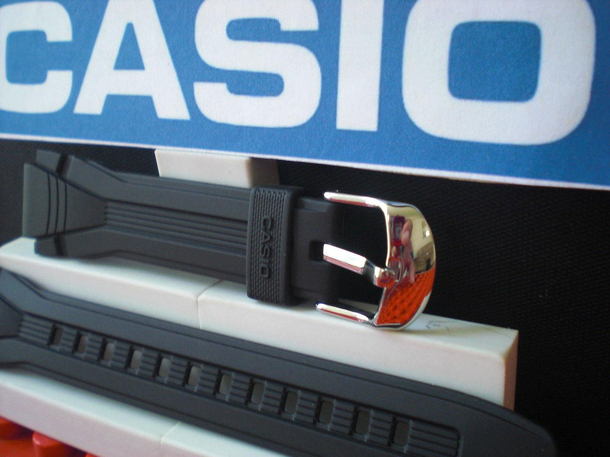 Casio watchband AQF-102 Black Resin  Steel buckle