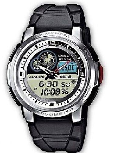 Casio watchband AQF-102 Black Resin  Steel buckle