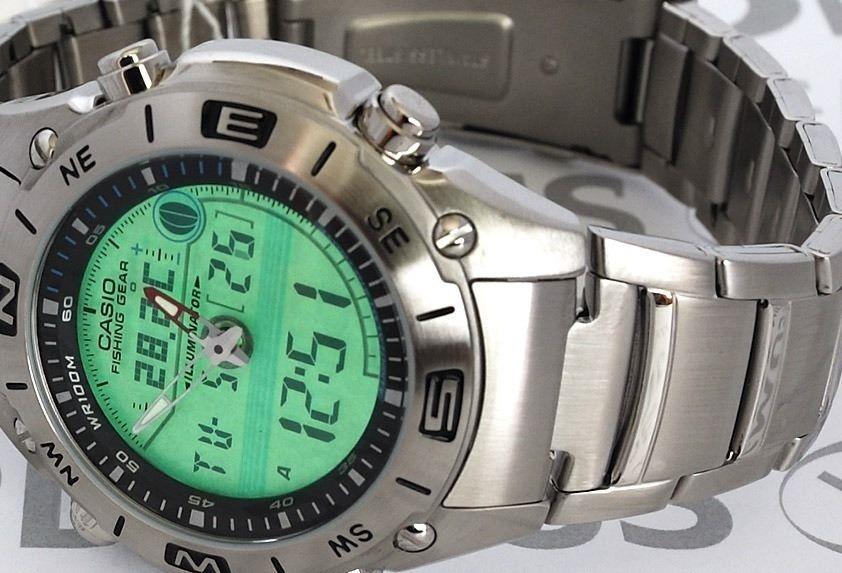 Casio Watchband AMW-702 D, AMW-703 Bracelet Fishing Gear All Steel Silver Tone