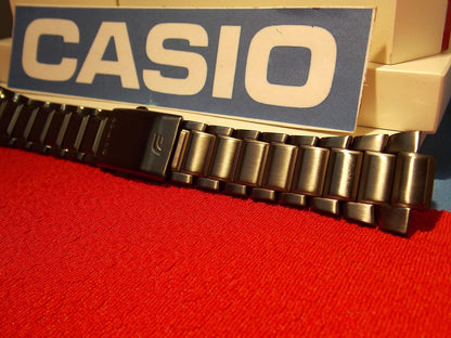 Casio Watchband EFA-131 D. Black PVD Steel Edifice Bracelet. Black Metal Band
