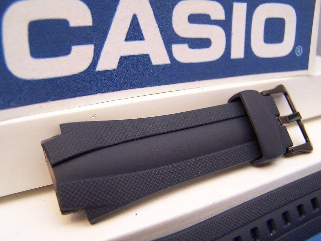 Casio watchband AQ-163 W-2, AQ-161 -2. Dark Blue Rubber . Watchband