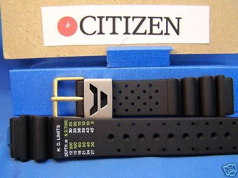 Citizen watchband Aqualand 19mm Diver Style w/Steel/Gold Tone Hardware