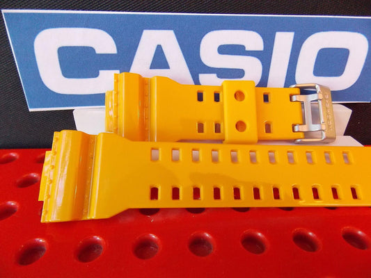 Casio Watchband GA-100 A-9 Shiny Mustard Yellow Rubber G-Shock Strap