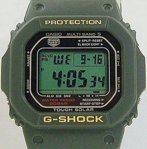 Casio Watch Parts G-5600 A-3, GW-M5600.Bezel/Shell Green w/Yellow Letter G-Shock