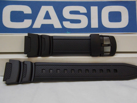 Casio watchband WS-200, WS-210 Black Rubber Watchband / .W-S200