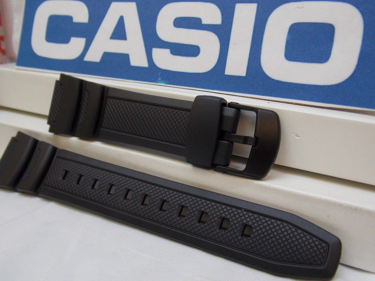Casio Watchband WS-200, WS-210 Black Rubber Watchband / Strap.W-S200
