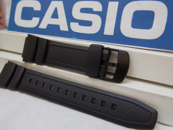 Casio watchband WS-200, WS-210 Black Rubber Watchband / .W-S200