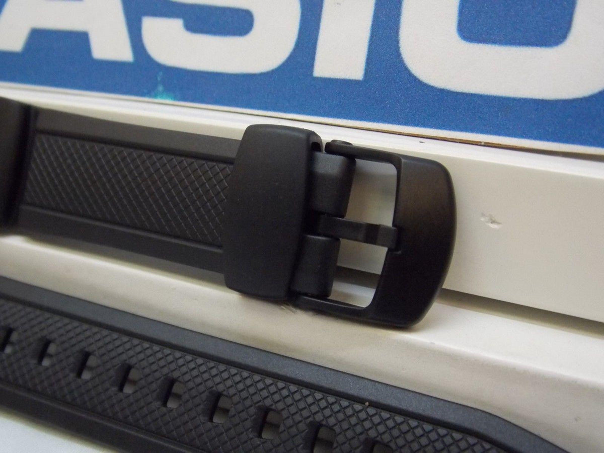 Casio Watchband WS-200, WS-210 Black Rubber Watchband / Strap.W-S200