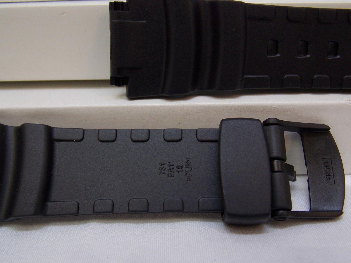 Casio Watchband WS-200, WS-210 Black Rubber Watchband / Strap.W-S200