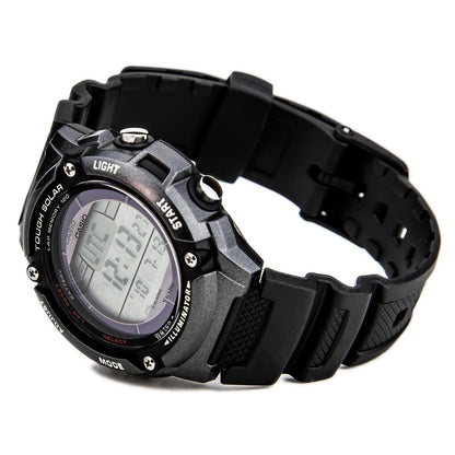 Casio Watchband WS-200, WS-210 Black Rubber Watchband / Strap.W-S200