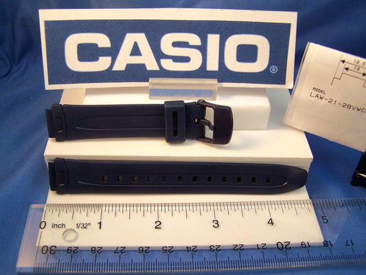 Casio Watchband LAW-21 -2 blue Resin Sport Ladies stap fits most 14mm Watches