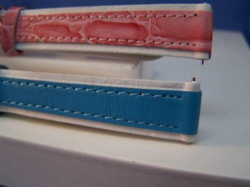 Two ladies 14mm Watchband Leather 2-Color Fingernail Pins
